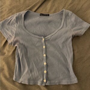 Brandy Melville Blue Baby Tee